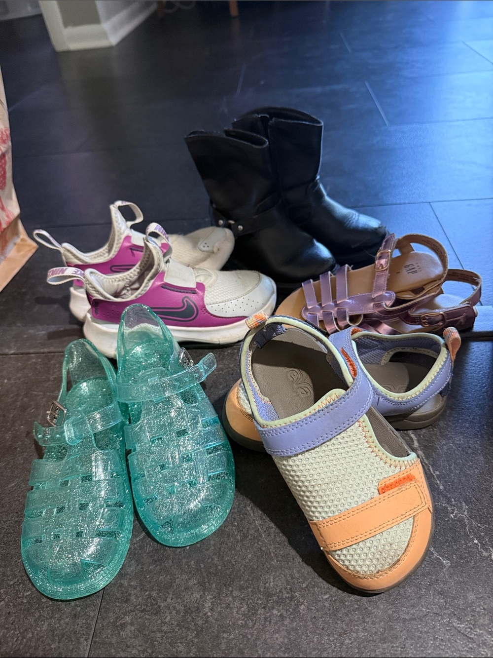 Toddler girls shoe lot- Nike size 10, Cat&Jack size 8, Teva size 9, Gap size 8&9